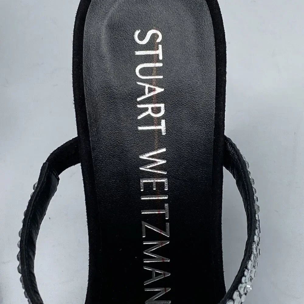 Stuart Weitzman Suede Embellished Sandals size 6.5